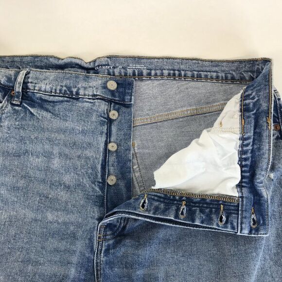 Old Navy Extra High Rise Sky-Hi Straight Jeans Women's Plus Size 24 Button-Fly - Picture 4 of 14